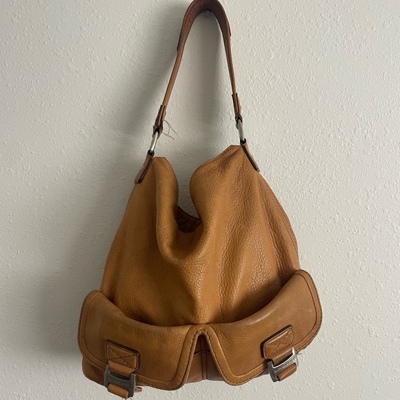 Vintage Michael Kors Tan Leather Hobo Bag - Picture 1 of 7